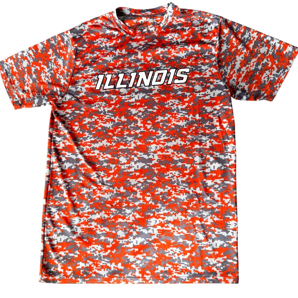 Augusta‎ Sportswear Illinois Fighting Illini Camo Athletic T-Shirt Men's Adult M